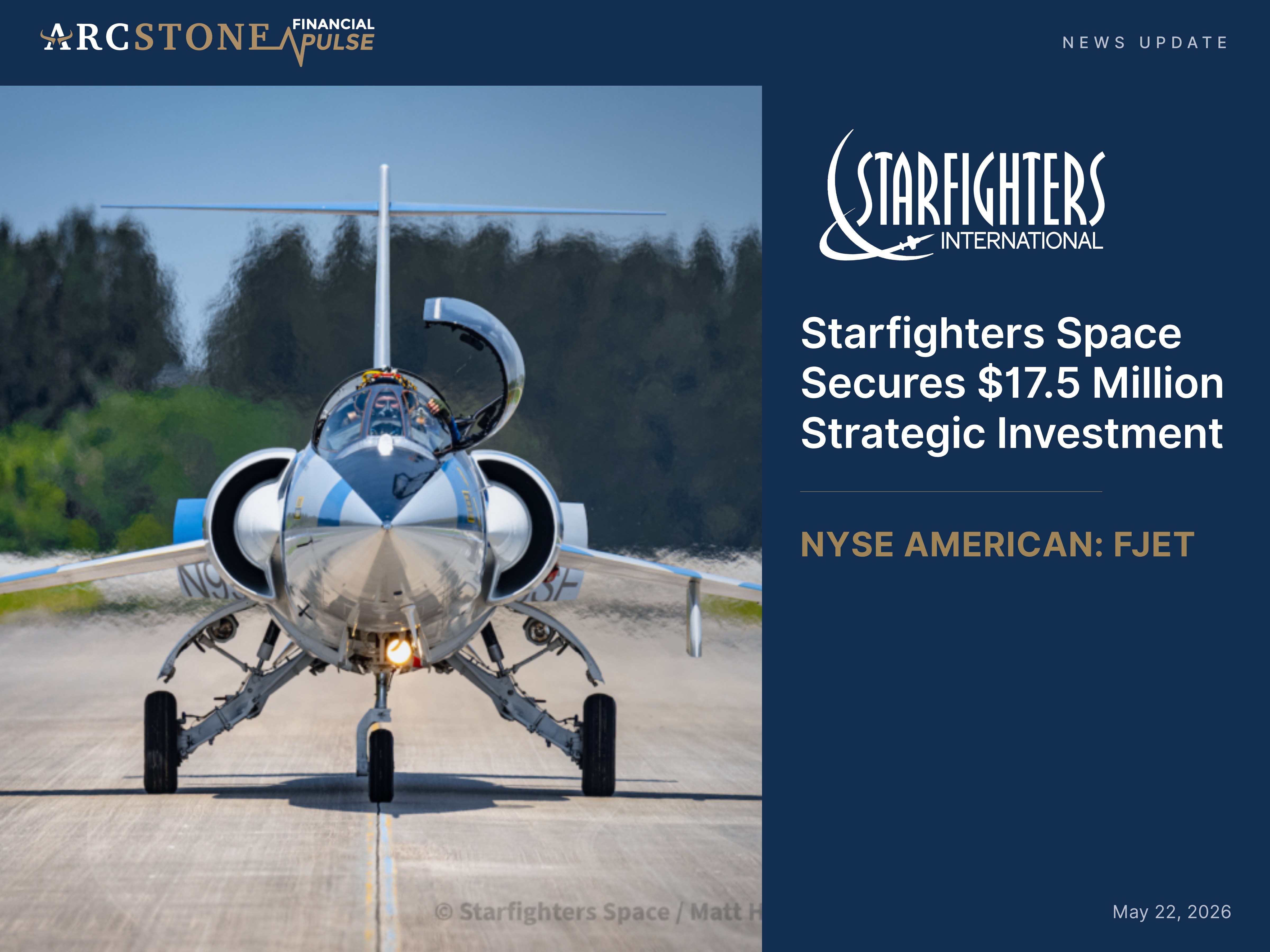 Starfighters Space Secures $17.5 Million Strategic Investment