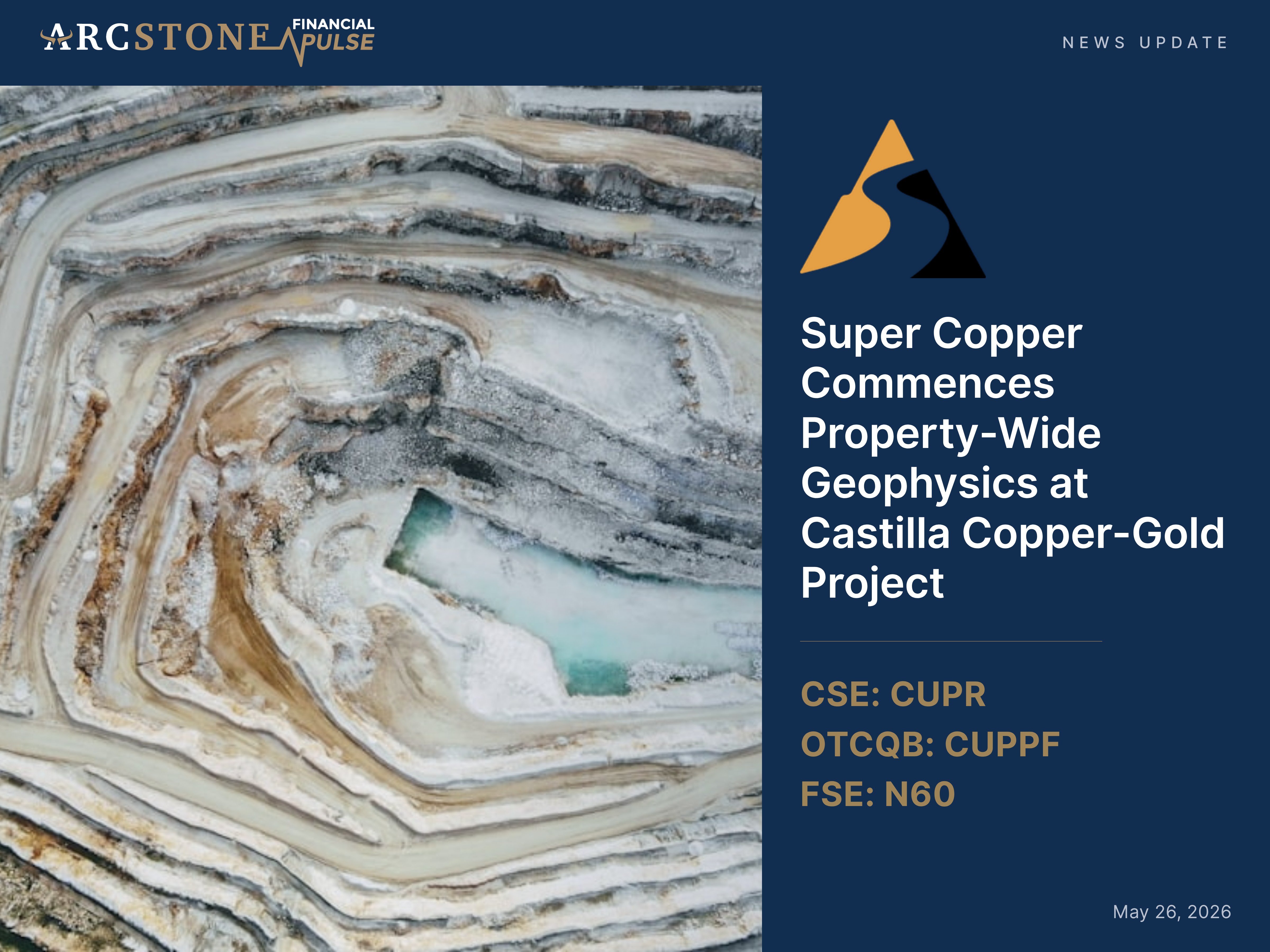Super Copper Commences Property-Wide Geophysics at Castilla Copper-Gold Project