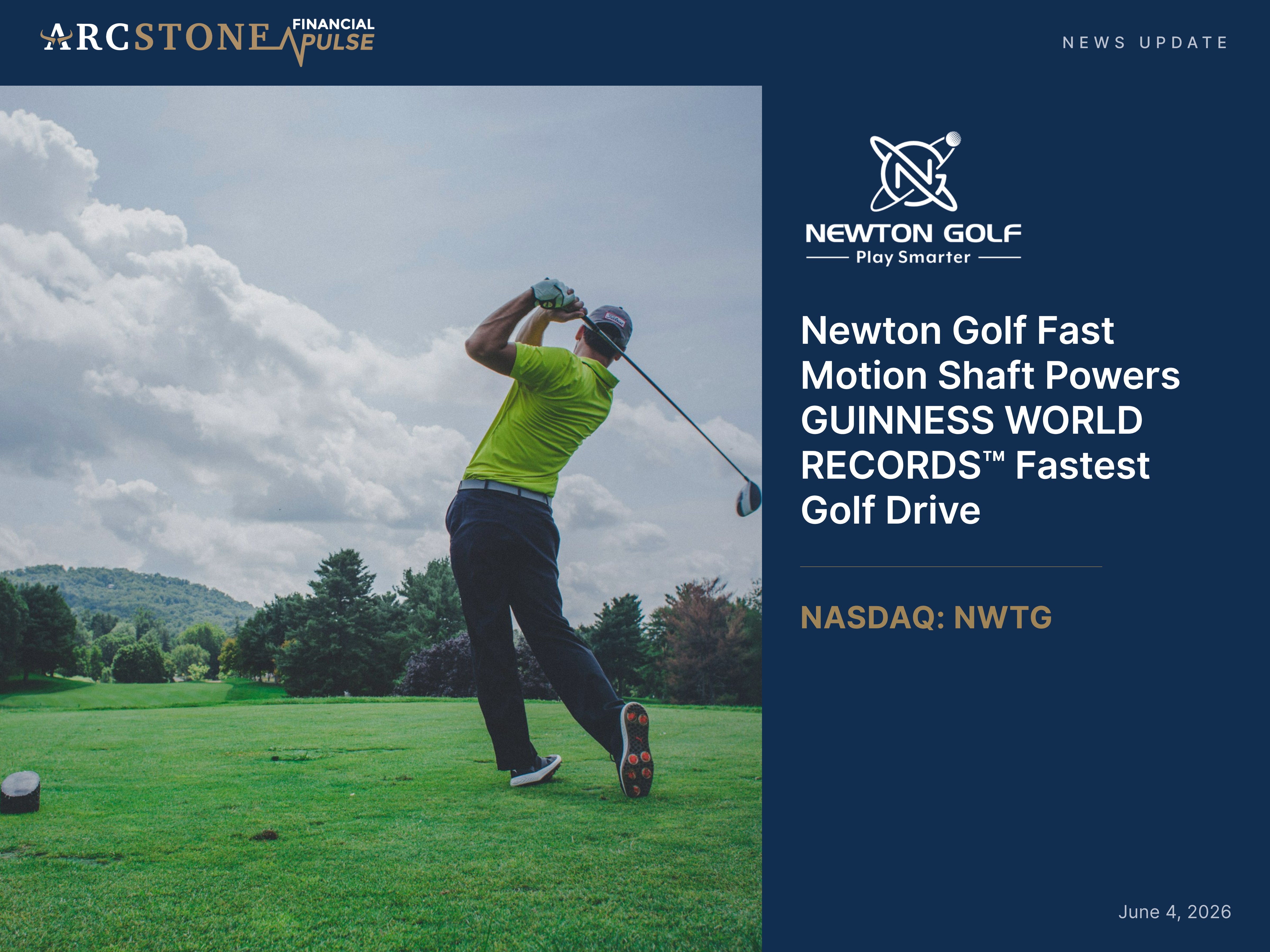 Newton Golf's Fast Motion Shaft Powers World Record Golf Drive